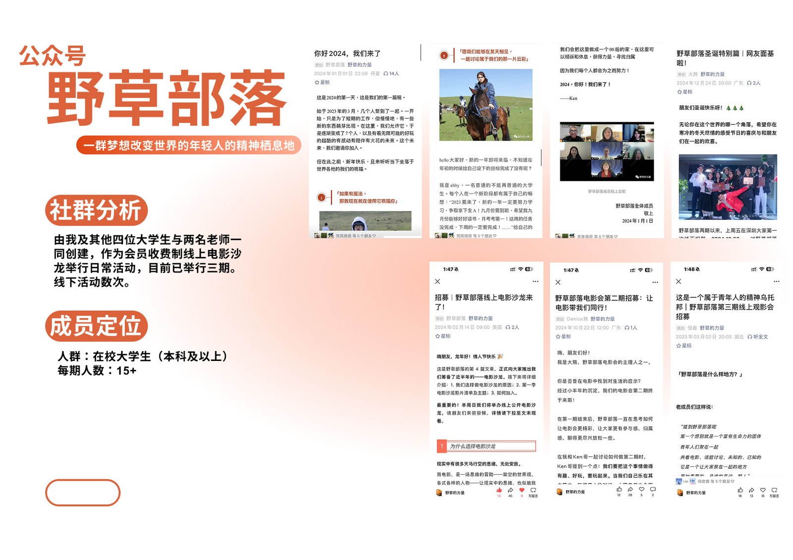 野草部落电影沙龙与活动记录